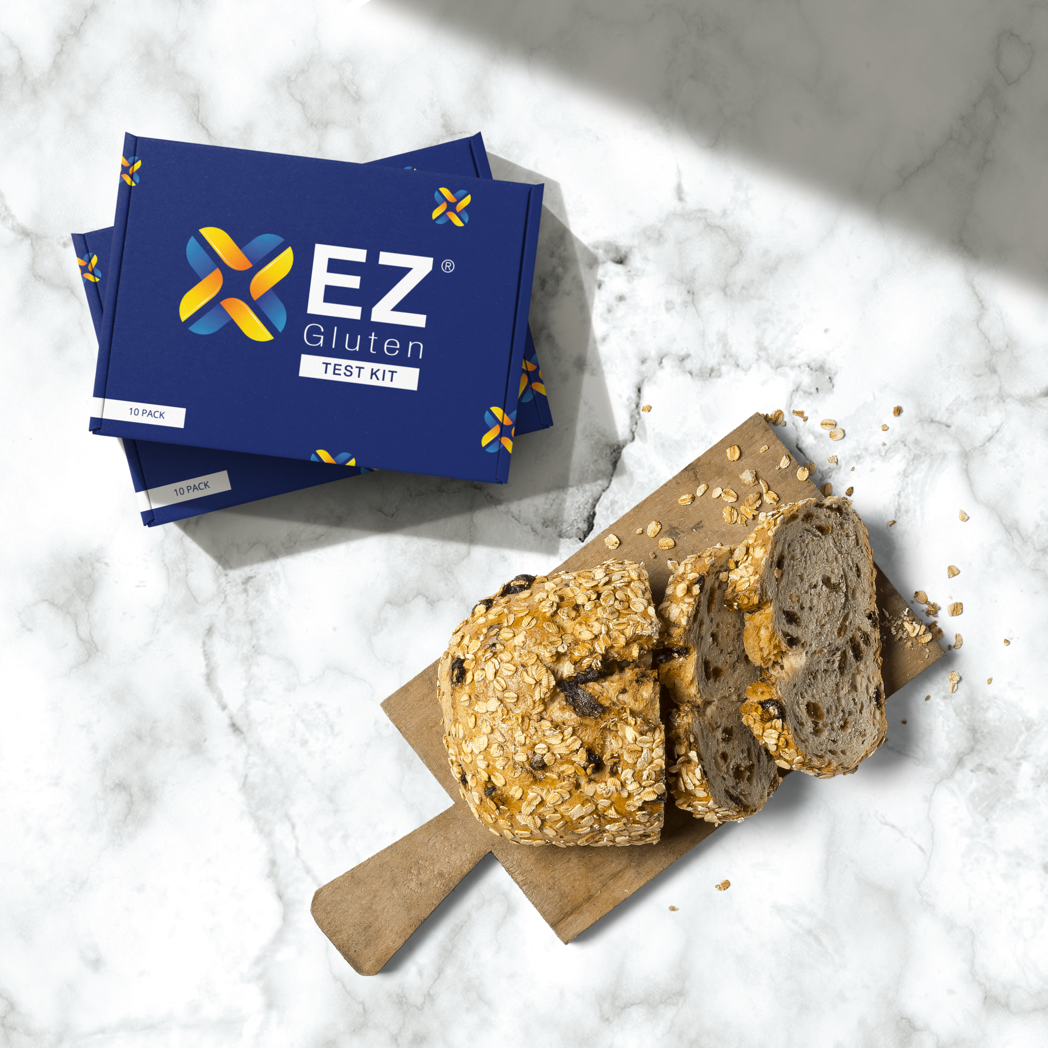 10 pack closed box mockup for ez gluten